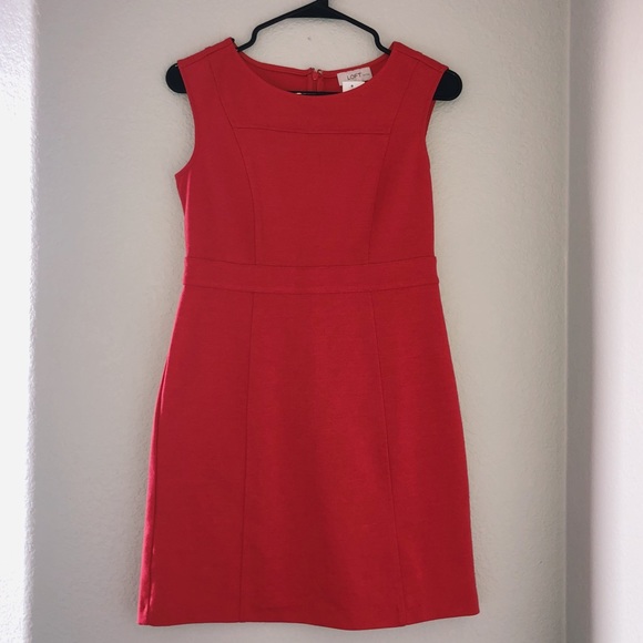 LOFT Red Orange Dress - Picture 2 of 5